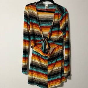 NWOT Multi colored romper
